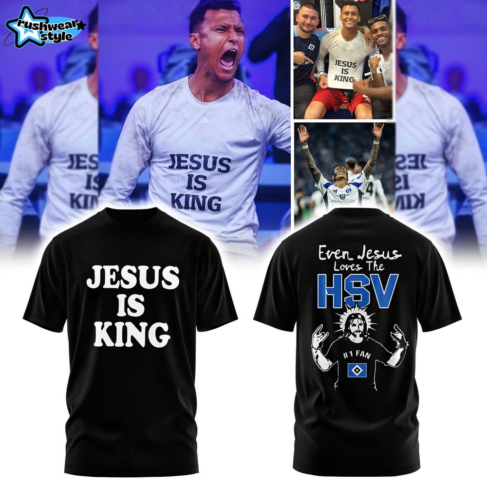 Hamburger SV "Aufstieg 24/25" Jesus is King Black T-shirt Hamburger SV "Aufstieg 24/25" Jesus is King Black T-shirt