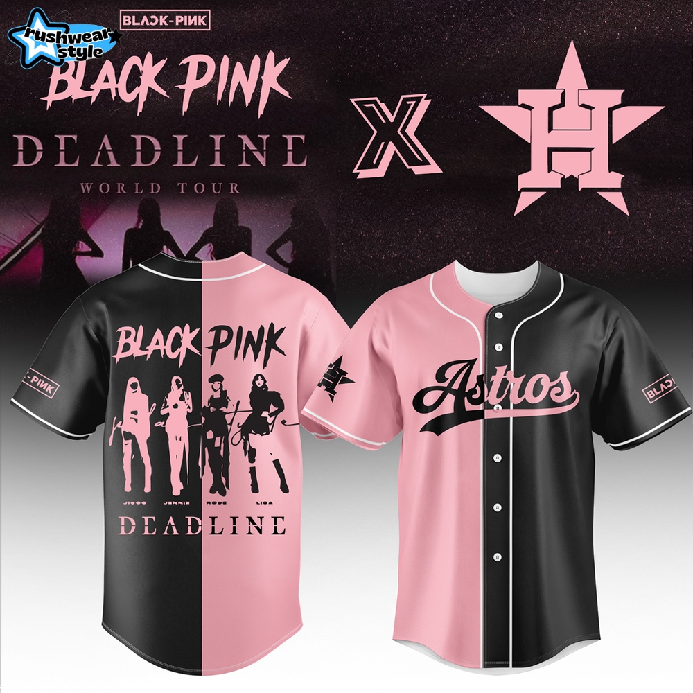 Houston Astros x Blackpink Deadline World Tour Baseball Jersey 2025 Houston Astros x Blackpink Deadline World Tour Baseball Jersey 2025