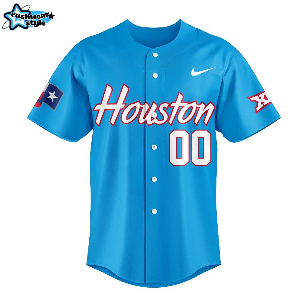 Houston Baseball Blue 2025 City Connect Custom Name Baseball Jersey Houston Baseball Blue 2025 City Connect Custom Name Baseball Jersey