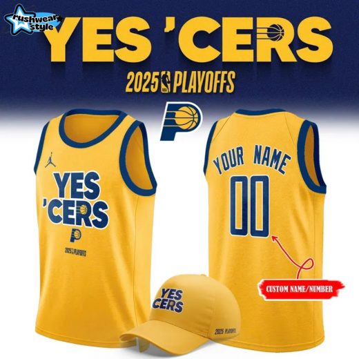 Indiana Pacers 2025 NBA Playoffs Yes ‘Cers Basketball Jersey