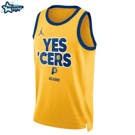 Indiana Pacers 2025 NBA Playoffs Yes ‘Cers Basketball Jersey