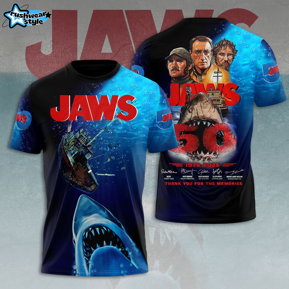 Jaws 50th Anniversary 3d Tshirt Jaws 50th Anniversary 3d Tshirt