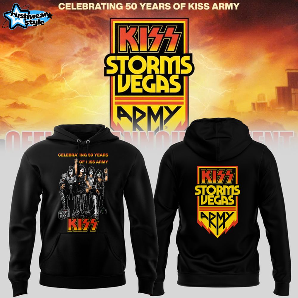 Kiss Special New Celebrating 50 Years Of Kiss Army Hoodie Kiss Special New Celebrating 50 Years Of Kiss Army Hoodie