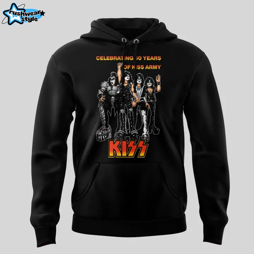 Kiss Special New Celebrating 50 Years Of Kiss Army Hoodie Kiss Special New Celebrating 50 Years Of Kiss Army Hoodie