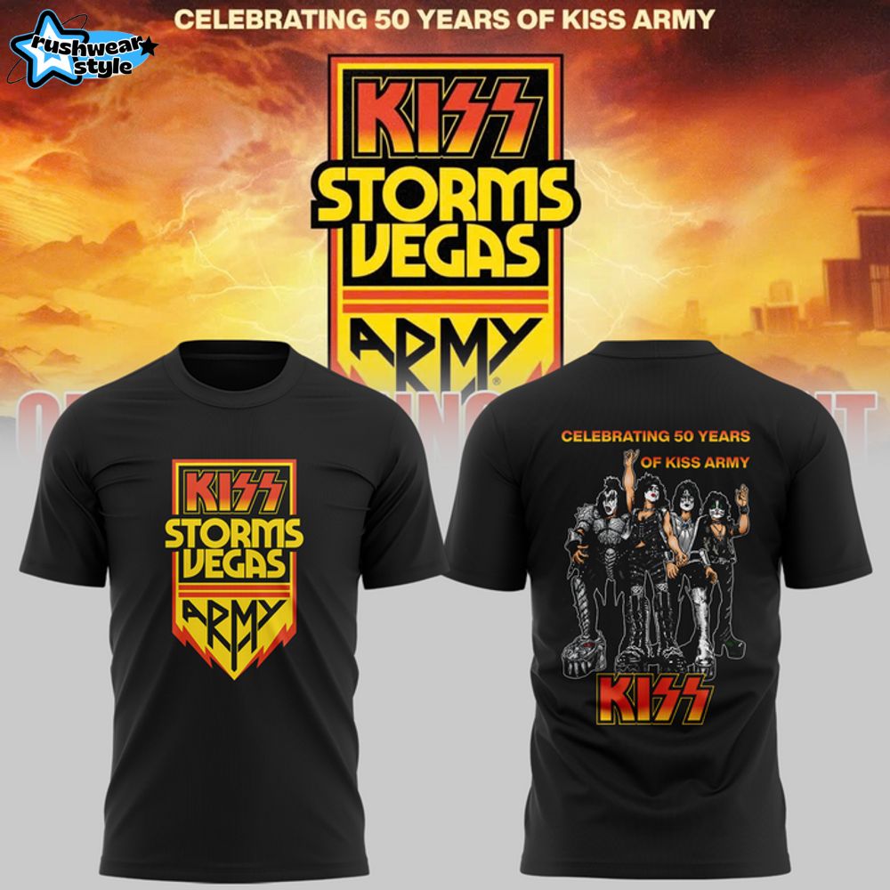 Kiss Special New Celebrating 50 Years Of Kiss Army T-Shirt Kiss Special New Celebrating 50 Years Of Kiss Army T-Shirt