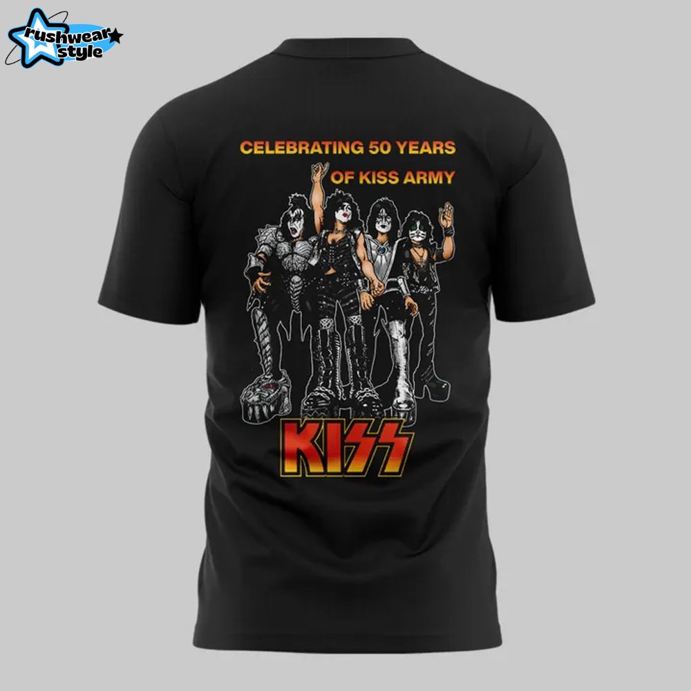 Kiss Special New Celebrating 50 Years Of Kiss Army T-Shirt Kiss Special New Celebrating 50 Years Of Kiss Army T-Shirt