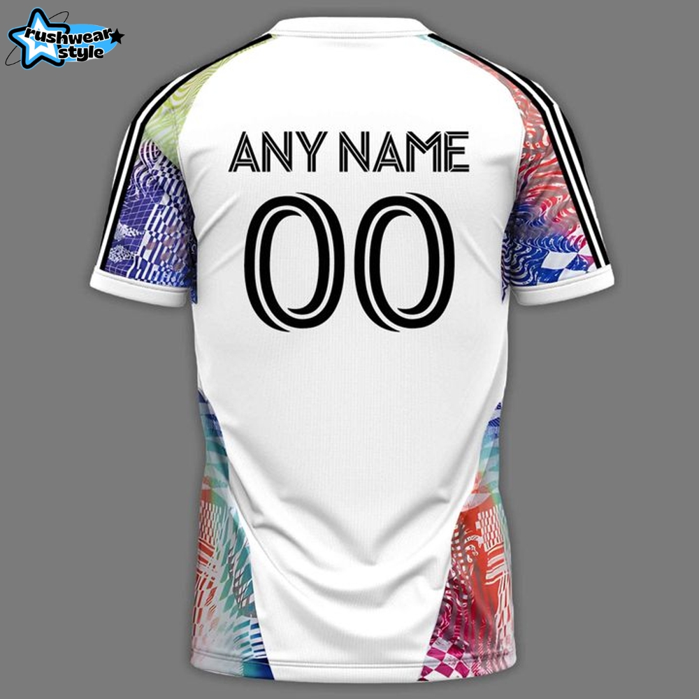 LA Galaxy White 2025 Pride Pre-Match Top Soccer Jersey LA Galaxy White 2025 Pride Pre-Match Top Soccer Jersey