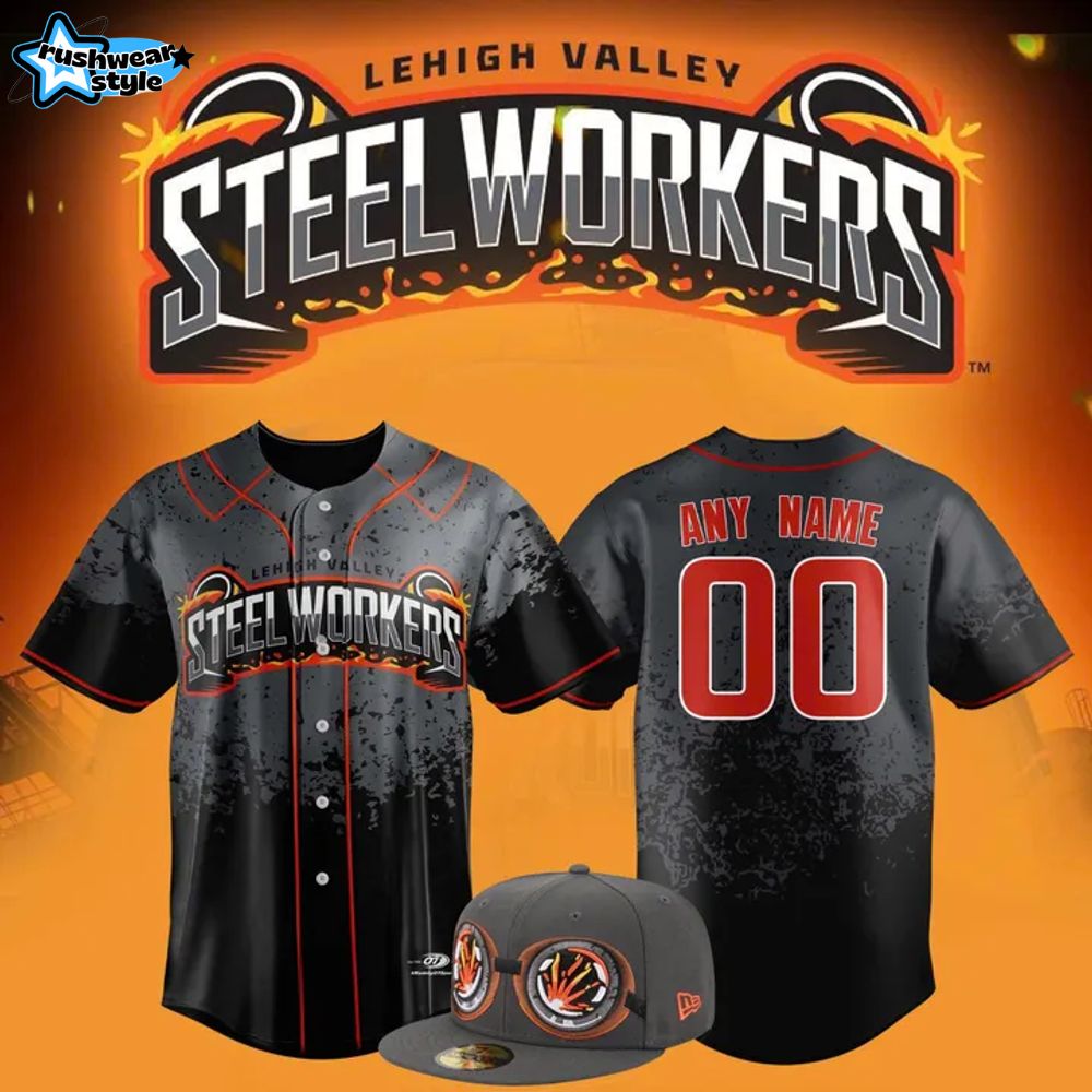 Lehigh Valley IronPigs "Steelworker" Replica Baseball Jersey Lehigh Valley IronPigs "Steelworker" Replica Baseball Jersey