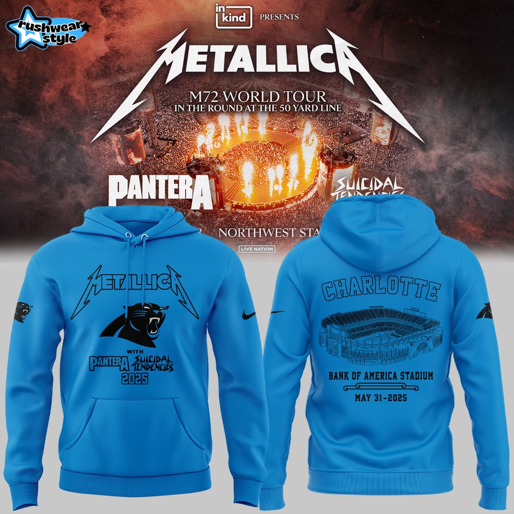 Limited Edition M72 World Tour x Carolina Panthers Blue Hoodie Limited Edition M72 World Tour x Carolina Panthers Blue Hoodie