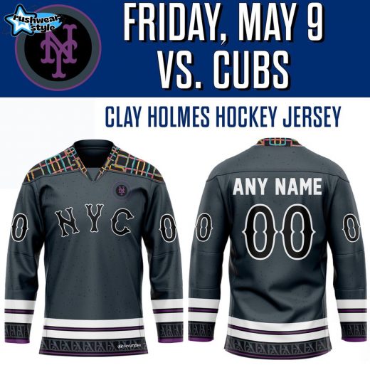 Limited Edition New York Mets Clay Holmes Hockey Jersey 2025