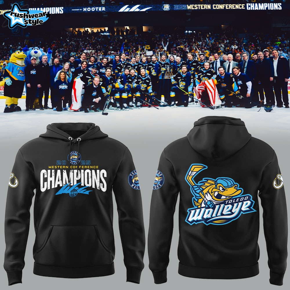 Limited Edition Toledo Walleye x 2025 ECHL Western Conference Champions Hoodie Limited Edition Toledo Walleye x 2025 ECHL Western Conference Champions Hoodie