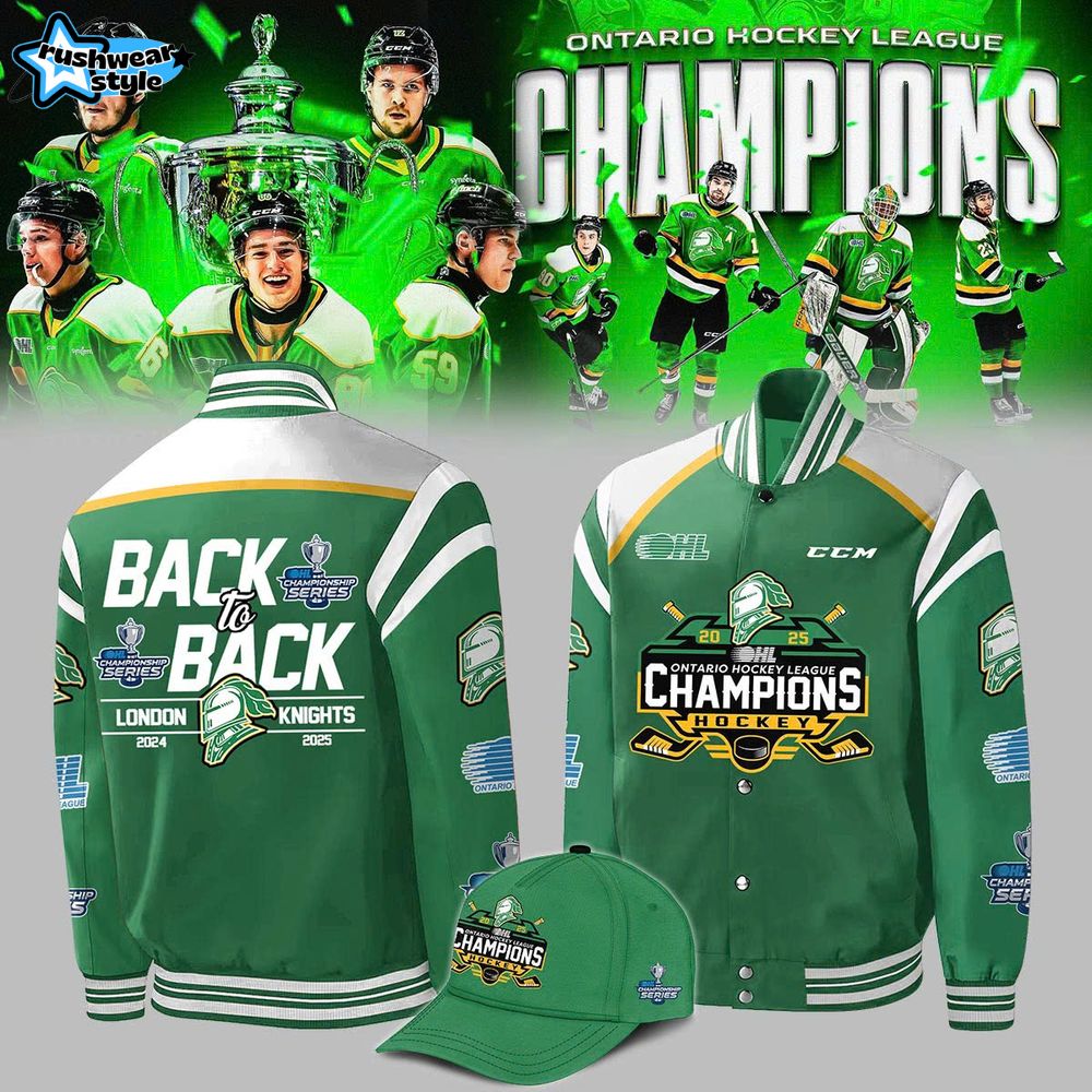 London Knights OHL "Back to Back" Champions Special Bomber Jacket London Knights OHL "Back to Back" Champions Special Bomber Jacket