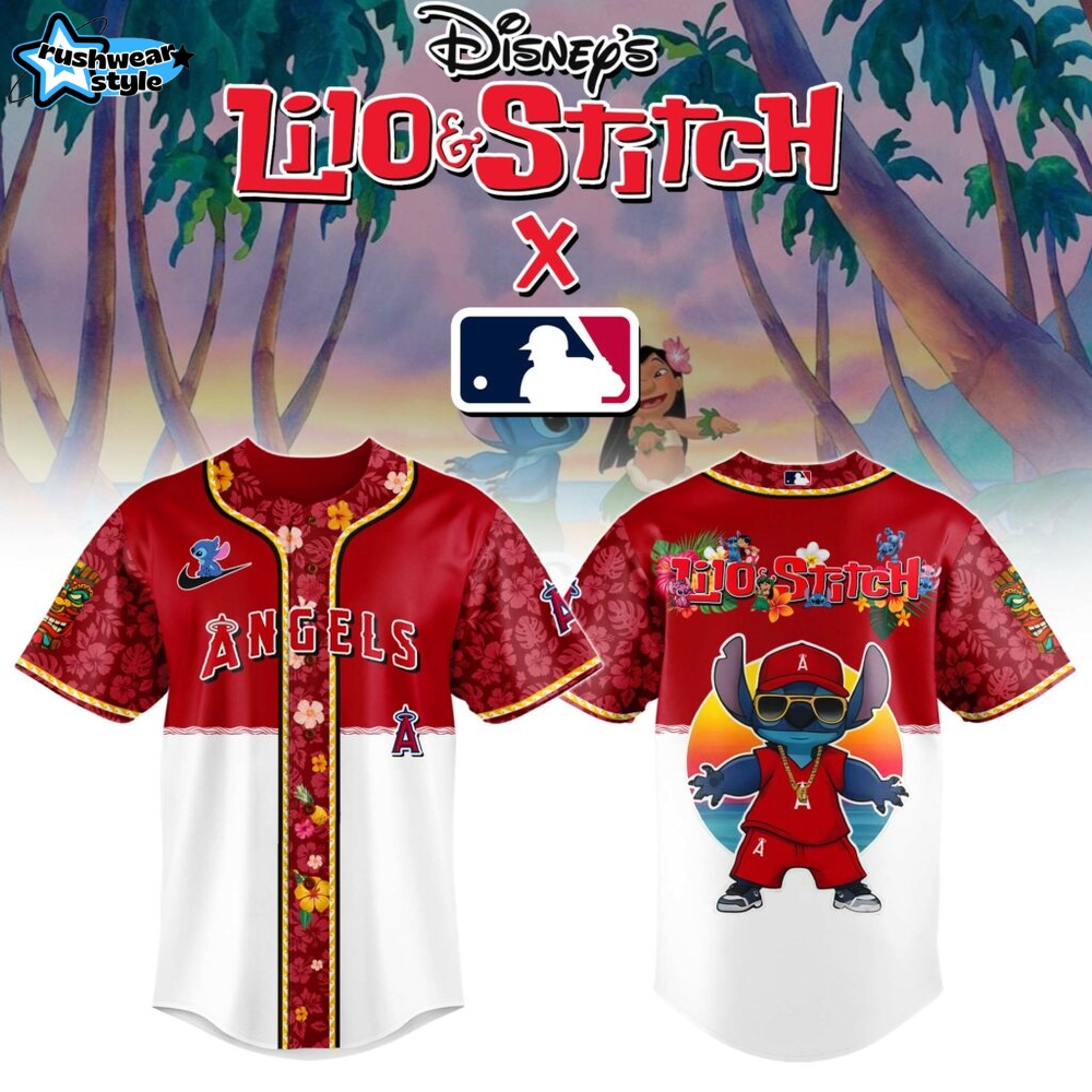 Los Angeles Angels MLB x Lilo & Stitch Jersey Los Angeles Angels MLB x Lilo & Stitch Jersey