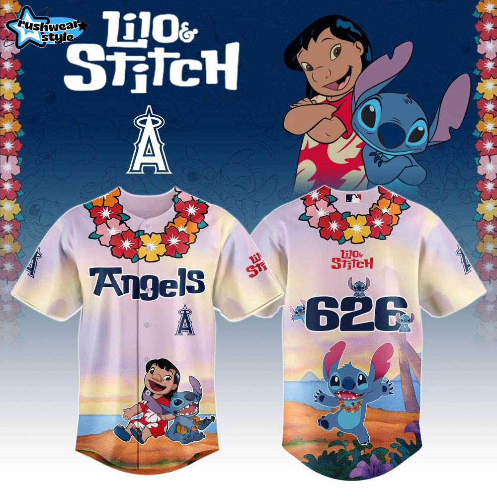 Los Angeles Angels MLB x Lilo and Stitch New 2025 Jersey Los Angeles Angels MLB x Lilo and Stitch New 2025 Jersey