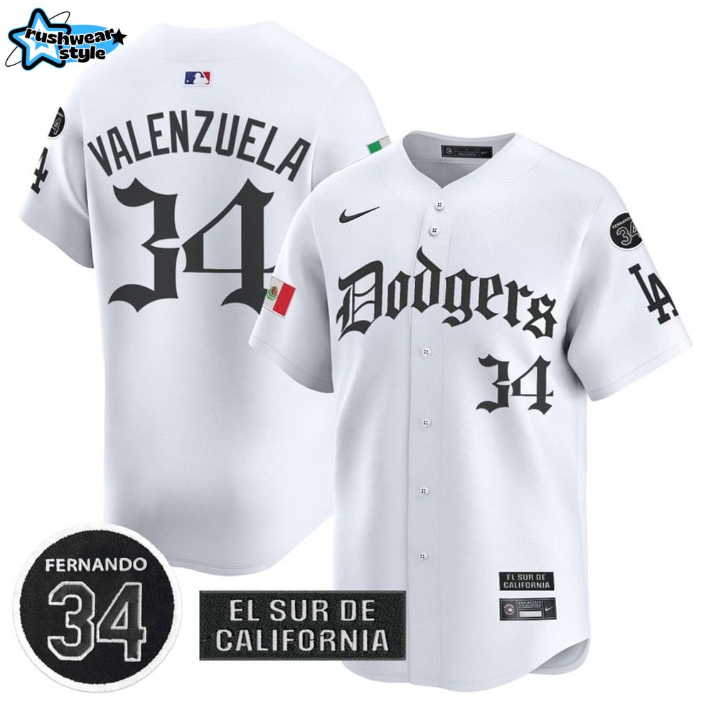 Los Angeles Dodgers Mexico 2025 Gothic Style Baseball Jersey Los Angeles Dodgers Mexico 2025 Gothic Style Baseball Jersey