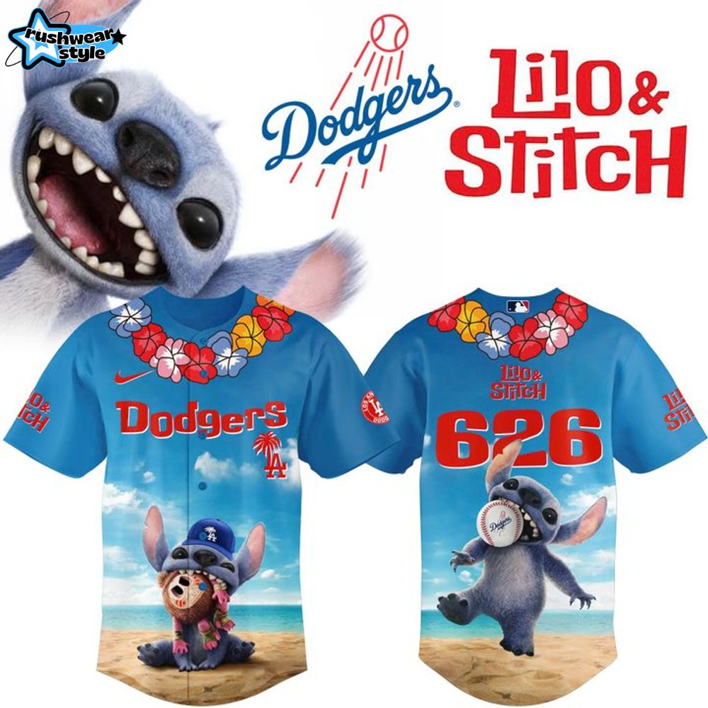 Los Angeles Dodgers Special 2025 Lilo & Stitch Baseball Jersey Los Angeles Dodgers Special 2025 Lilo & Stitch Baseball Jersey