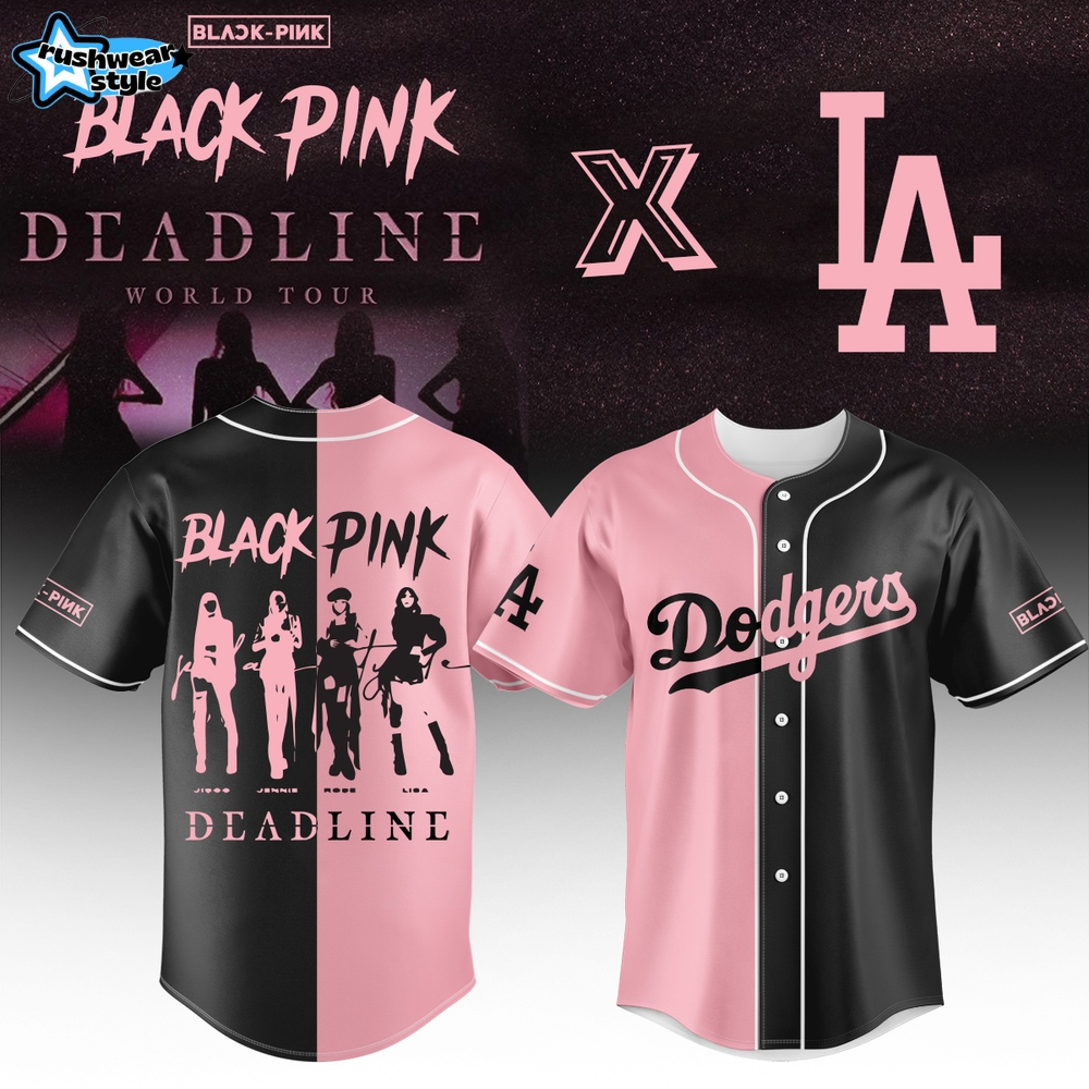 Los Angeles Dodgers x Blackpink Deadline World Tour Baseball Jersey 2025 Los Angeles Dodgers x Blackpink Deadline World Tour Baseball Jersey 2025