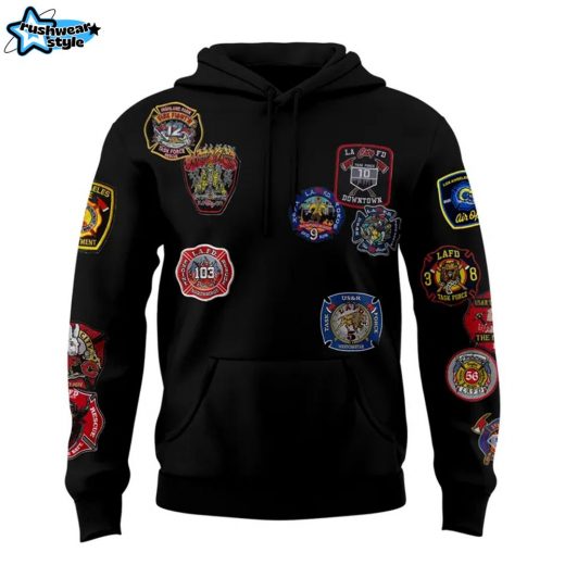 Los Angeles Rams x Kevin Leonel LAFD Special Black Hoodie