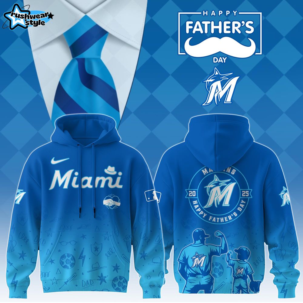 Miami Marlins Special Father’s Day Limited Edition Hoodie Miami Marlins Special Father’s Day Limited Edition Hoodie