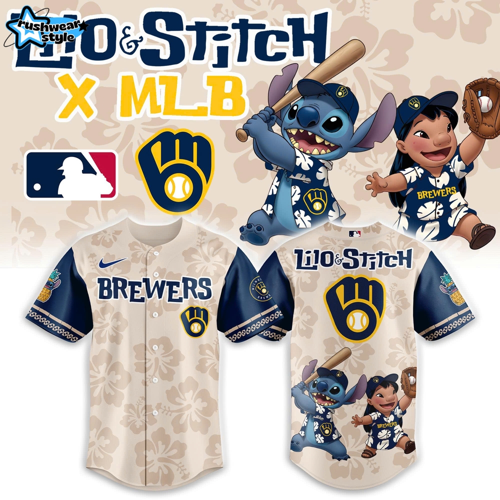 Milwaukee Brewers x Lilo & Stitch 2025 Baseball Jersey Combo Milwaukee Brewers x Lilo & Stitch 2025 Baseball Jersey Combo