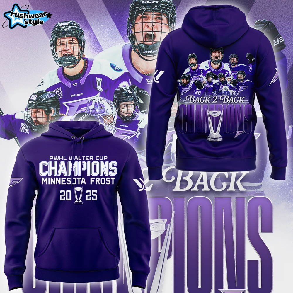 Minnesota Frost Back-2-Back Champions Walter Cup 2025 Hoodie Set Minnesota Frost Back-2-Back Champions Walter Cup 2025 Hoodie Set