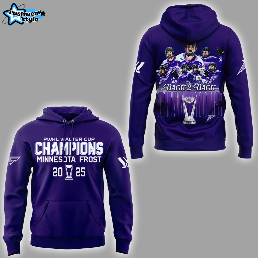 Minnesota Frost Back-2-Back Champions Walter Cup 2025 Hoodie Set Minnesota Frost Back-2-Back Champions Walter Cup 2025 Hoodie Set