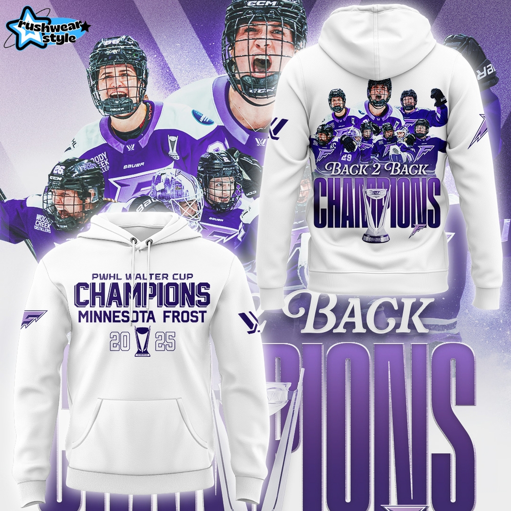 Minnesota Frost PWHL Water Cup 2025 Champions Hoodie Set Minnesota Frost PWHL Water Cup 2025 Champions Hoodie Set