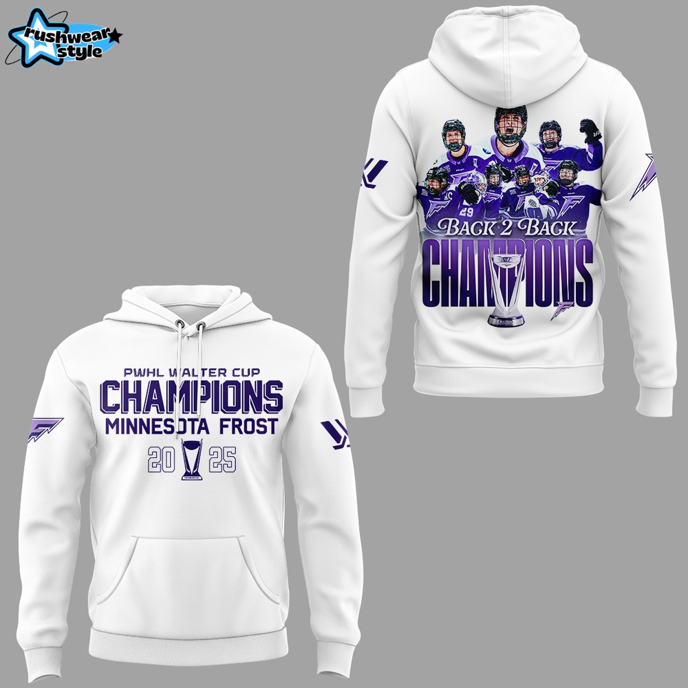 Minnesota Frost PWHL Water Cup 2025 Champions Hoodie Set Minnesota Frost PWHL Water Cup 2025 Champions Hoodie Set