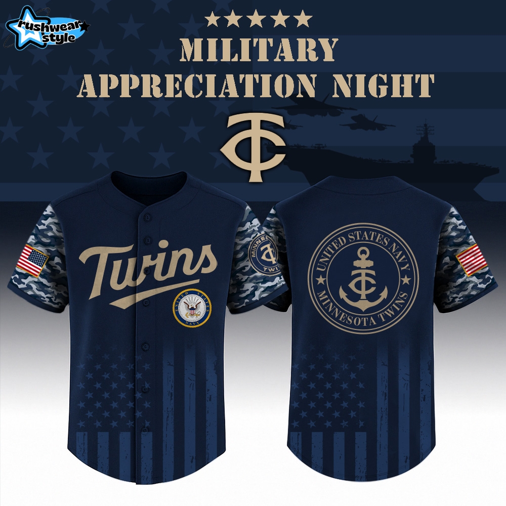 Minnesota Twins x US Navy Appreciation Night Special Edition-3D Baseball Jersey Minnesota Twins x US Navy Appreciation Night Special Edition-3D Baseball Jersey