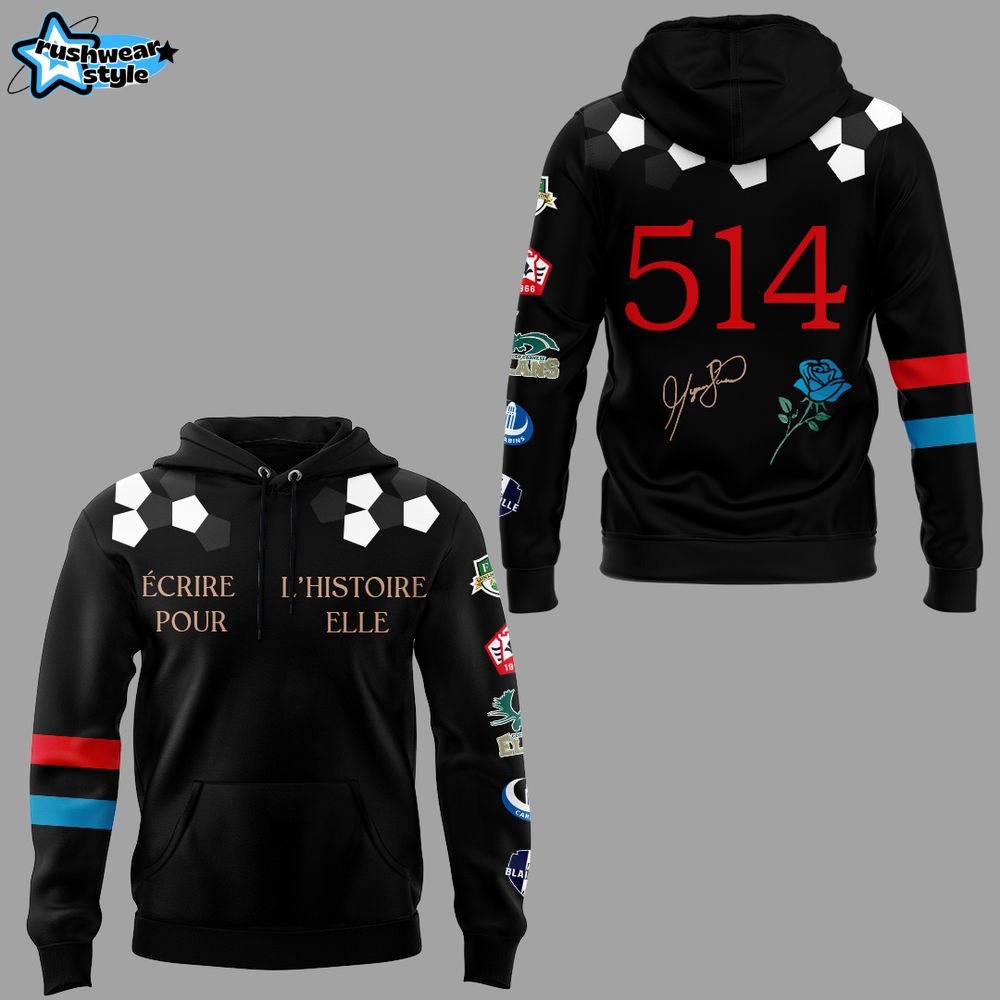 Montreal Roses Football 514 Special Hoodie Montreal Roses Football 514 Special Hoodie