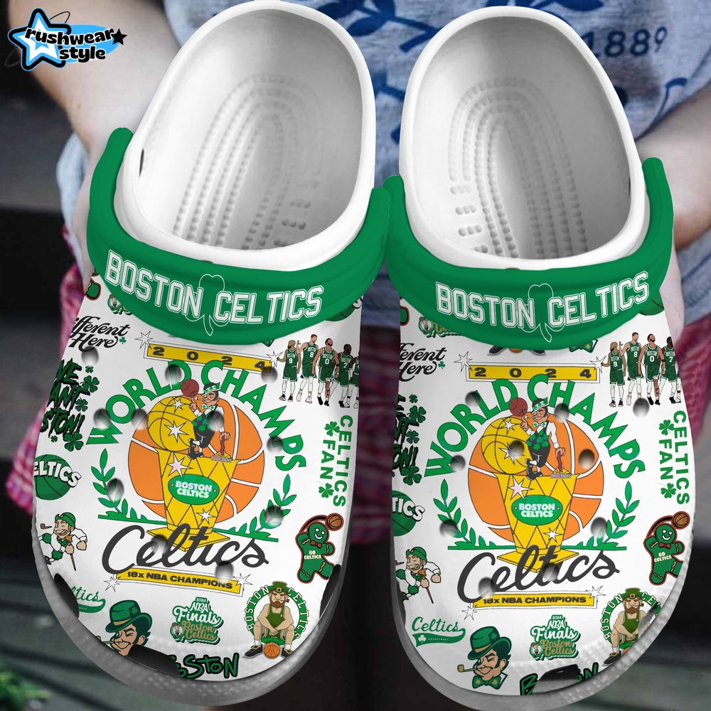 Nba Boston Celtics Crocs Shoes Custom Design 2024 World Champions Nba Boston Celtics Crocs Shoes Custom Design 2024 World Champions