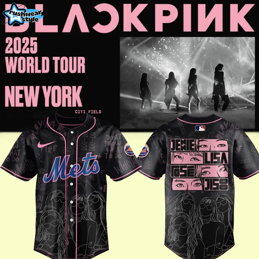 New York Mets x BLACKPINK 2025 World Tour New York Baseball Jersey New York Mets x BLACKPINK 2025 World Tour New York Baseball Jersey