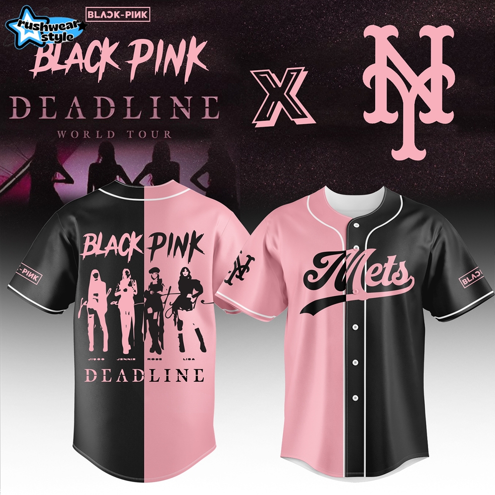 New York Mets x Blackpink Deadline World Tour Baseball Jersey 2025 New York Mets x Blackpink Deadline World Tour Baseball Jersey 2025
