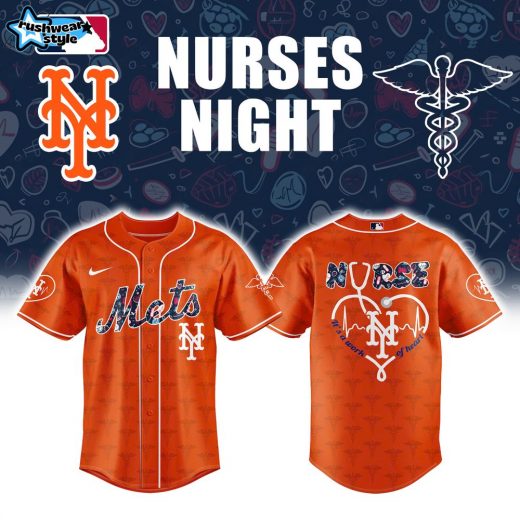 New York Mets x Nurses Night Special Orange Baseball Jersey