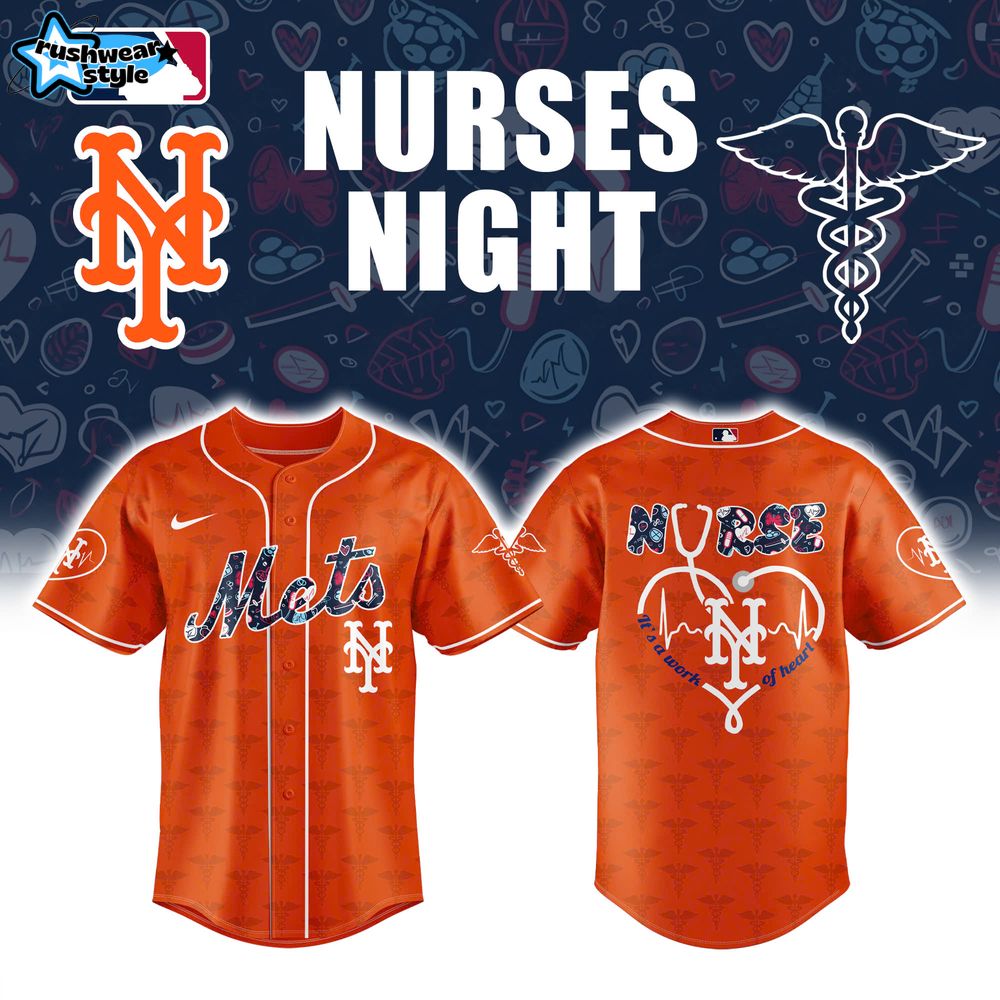 New York Mets x Nurses Night Special Orange Baseball Jersey New York Mets x Nurses Night Special Orange Baseball Jersey