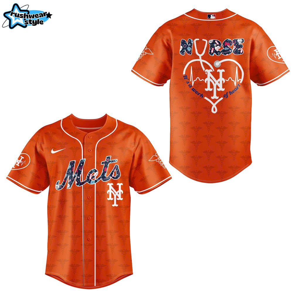 New York Mets x Nurses Night Special Orange Baseball Jersey New York Mets x Nurses Night Special Orange Baseball Jersey