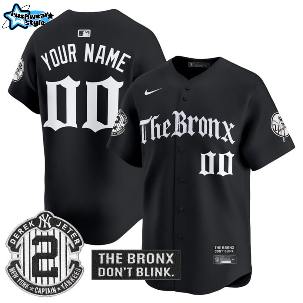 New York Yankees 'The Bronx - Gothic Ink Drop Edition' Personalized Baseball Jersey New York Yankees 'The Bronx - Gothic Ink Drop Edition' Personalized Baseball Jersey