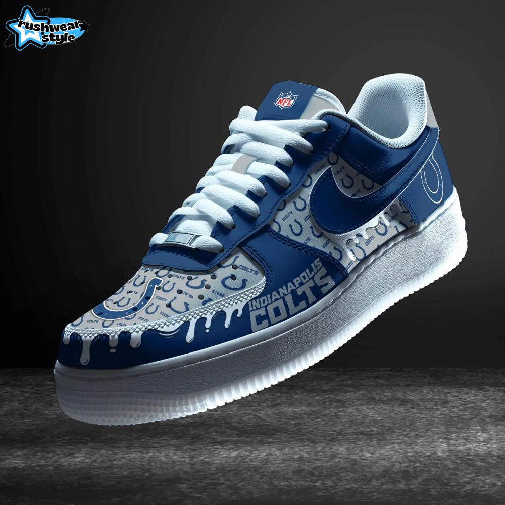 Nfl Indianapolis Colts Nike Air Force 1 Custom Shoes Nfl Indianapolis Colts Nike Air Force 1 Custom Shoes
