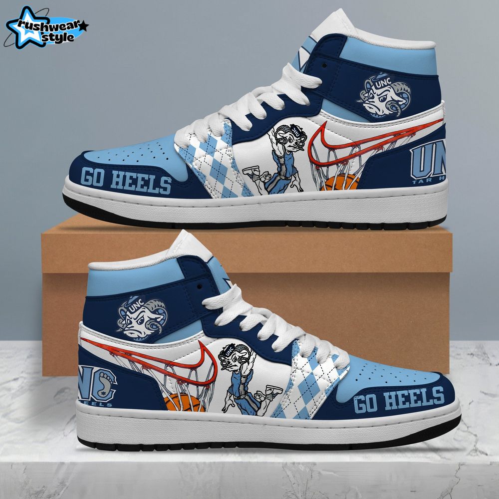 North Carolina Tar Heels Basketball Team Air Jordan 1 Sneaker North Carolina Tar Heels Basketball Team Air Jordan 1 Sneaker