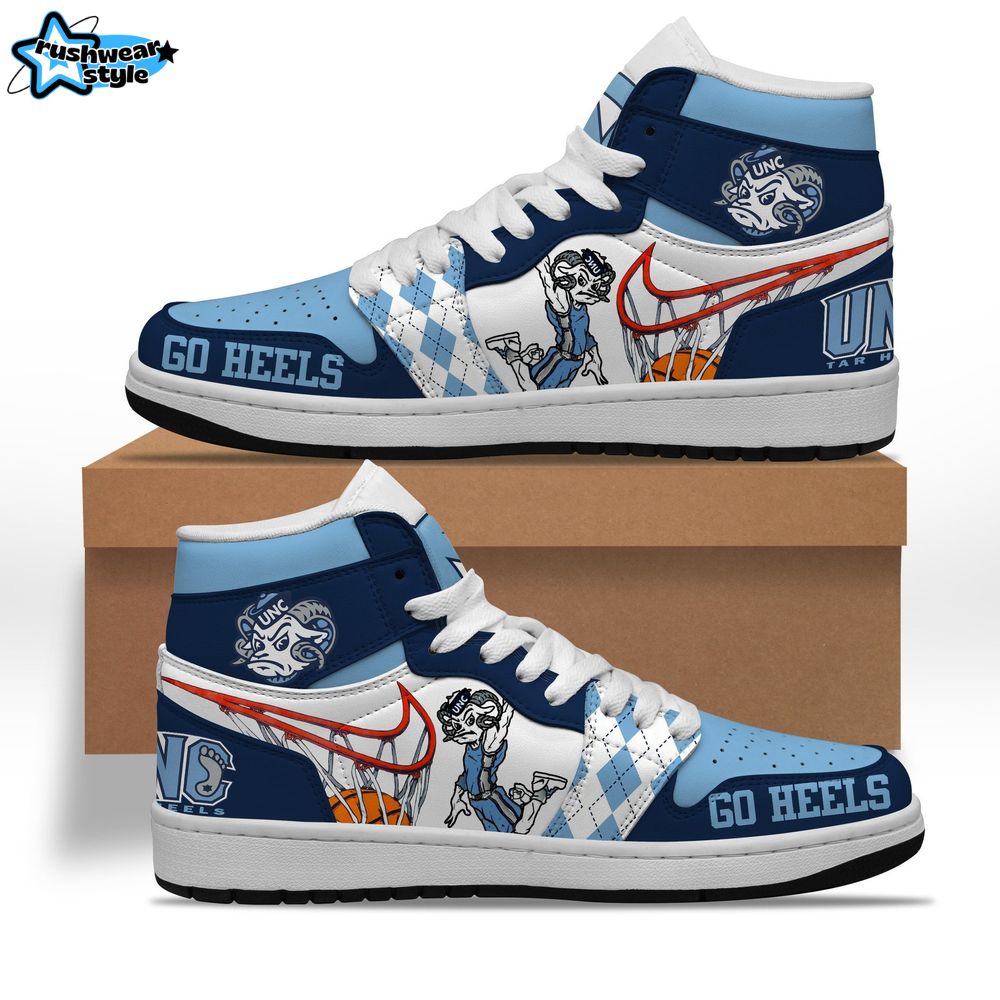 North Carolina Tar Heels Basketball Team Air Jordan 1 Sneaker North Carolina Tar Heels Basketball Team Air Jordan 1 Sneaker