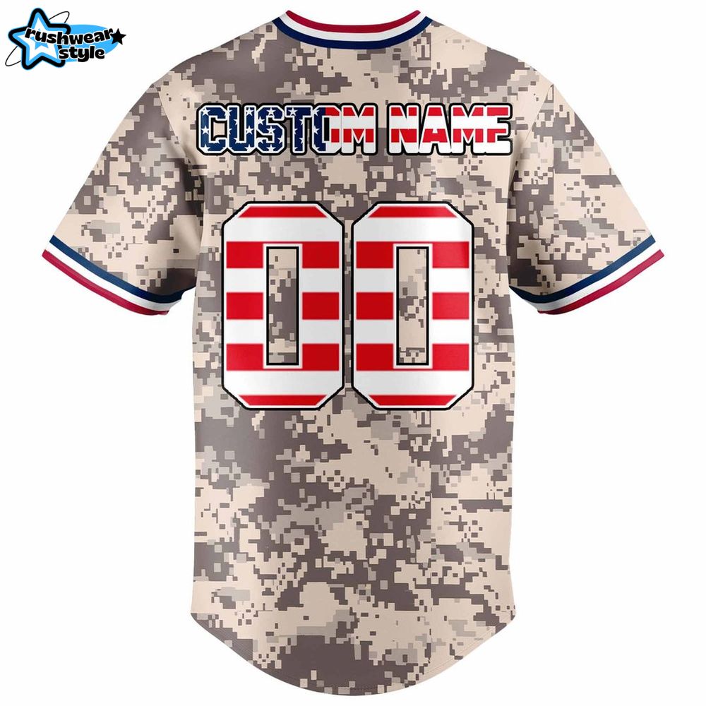 Northern Illinois Huskies Camo Personalized Baseball Jersey Northern Illinois Huskies Camo Personalized Baseball Jersey