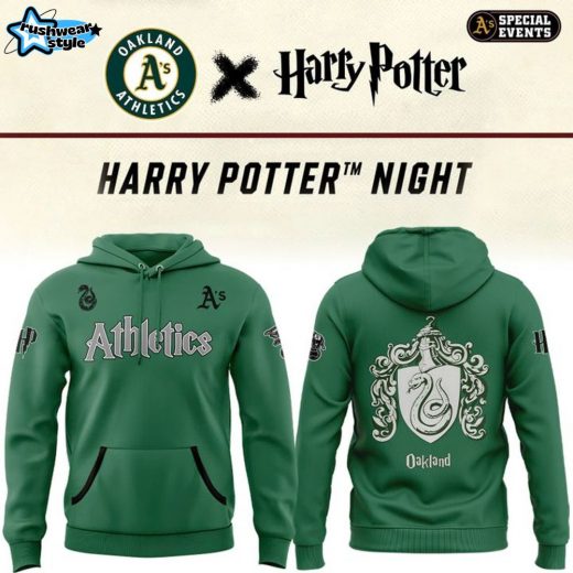 Oakland Athletics X Harry Potter Slytherin House Limited Edition Hoodie