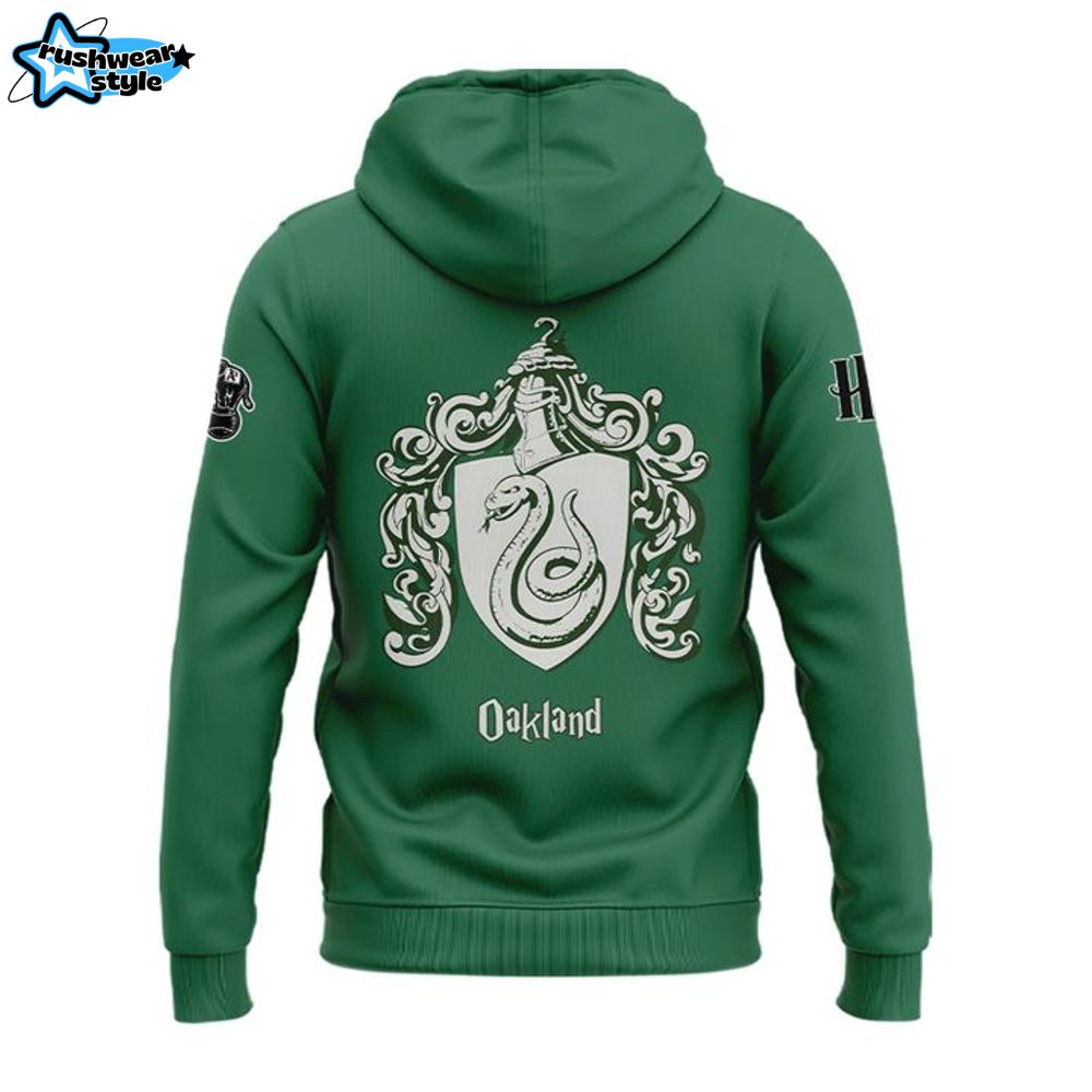 Oakland Athletics X Harry Potter Slytherin House Limited Edition Hoodie Oakland Athletics X Harry Potter Slytherin House Limited Edition Hoodie