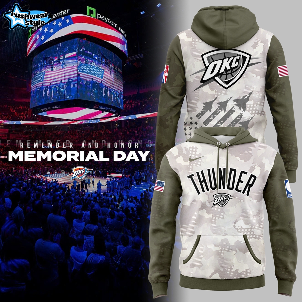 Oklahoma City Thunder NBA x Memorial Day 2025 Hoodie Oklahoma City Thunder NBA x Memorial Day 2025 Hoodie