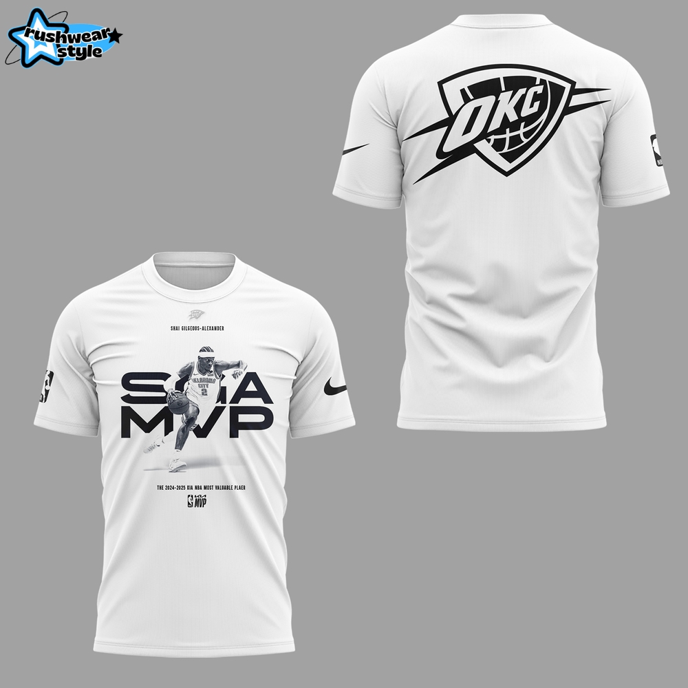 Oklahoma City Thunder Shai Gilgeous-Alexander NBA 2025 MVP Shirt Oklahoma City Thunder Shai Gilgeous-Alexander NBA 2025 MVP Shirt
