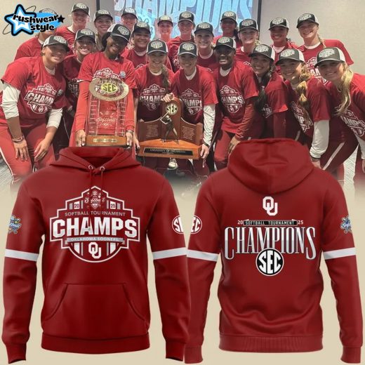 Oklahoma Sooners 2025 SEC Softball Conference Tournament Champions Hoodie