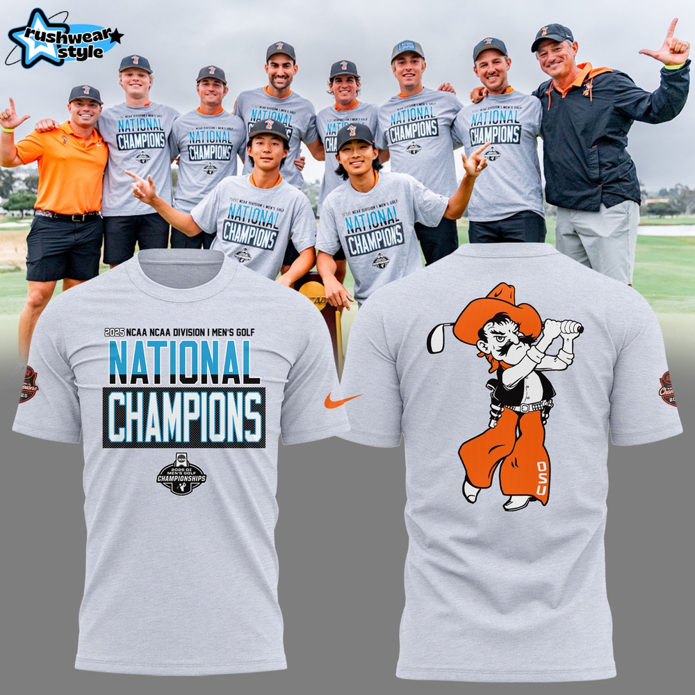 Oklahoma State Cowboys 2025 NCAA Men's Golf National Champions Shirt Oklahoma State Cowboys 2025 NCAA Men's Golf National Champions Shirt