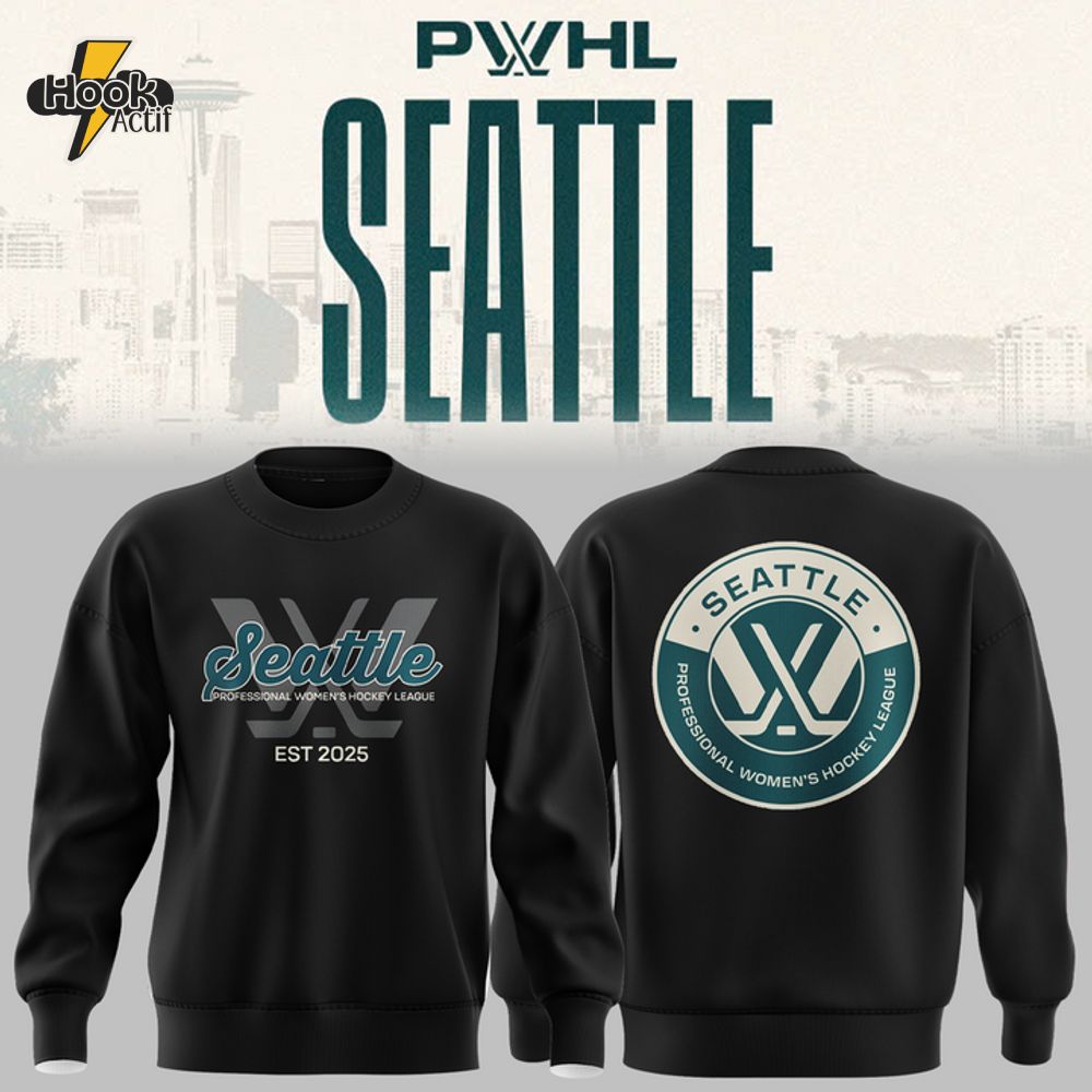 PWHL Seattle Limited Edition 2025 Black Sweatshirt PWHL Seattle Limited Edition 2025 Black Sweatshirt