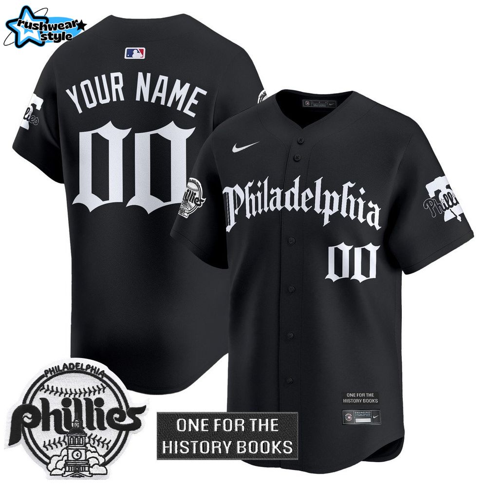 Philadelphia Phillies 'Retro Newspaper Edition' Baseball Jersey Philadelphia Phillies 'Retro Newspaper Edition' Baseball Jersey