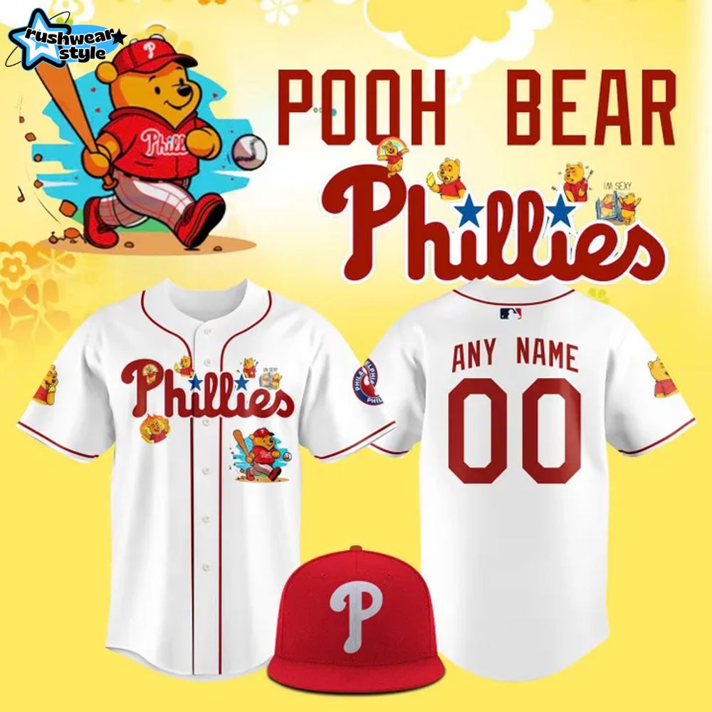 Philadelphia Phillies x Pooh Bear Limited Baseball Jersey Philadelphia Phillies x Pooh Bear Limited Baseball Jersey
